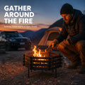 Portable Hexagonal Fire Pit with Carry Bag – Heavy-Duty Carbon Steel Campfire Pit for Overlanding & Car Camping