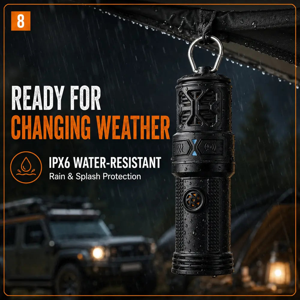 Rechargeable Outdoor Mosquito Repellent Device – Portable Camping Bug Repeller 3000mAh Battery for Hiking, Fishing, RV & Overlanding