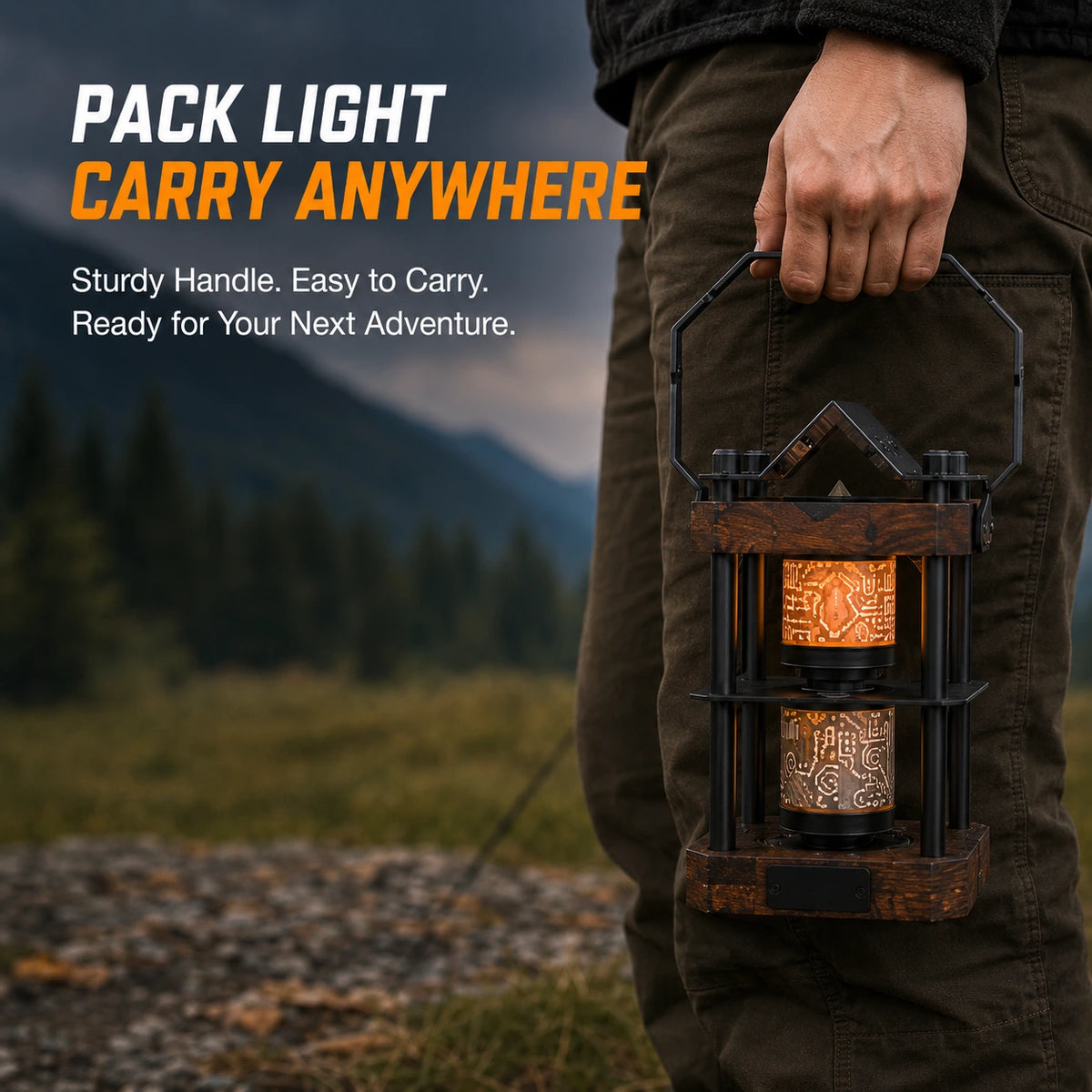 Domvire 2-Light & 4-Light Modular Camping Lantern Set with Stand – Complete Overland Table Lighting System