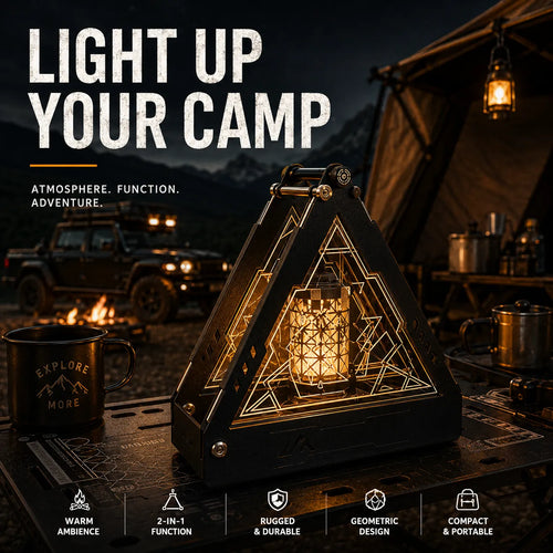 2-in-1 Camping Mosquito Coil Holder & Lantern Stand | Stainless Steel Outdoor Camping Gear