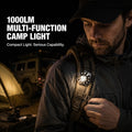 1000LM Rechargeable Camping Headlamp & Magnetic Clip Light with Wave Sensor