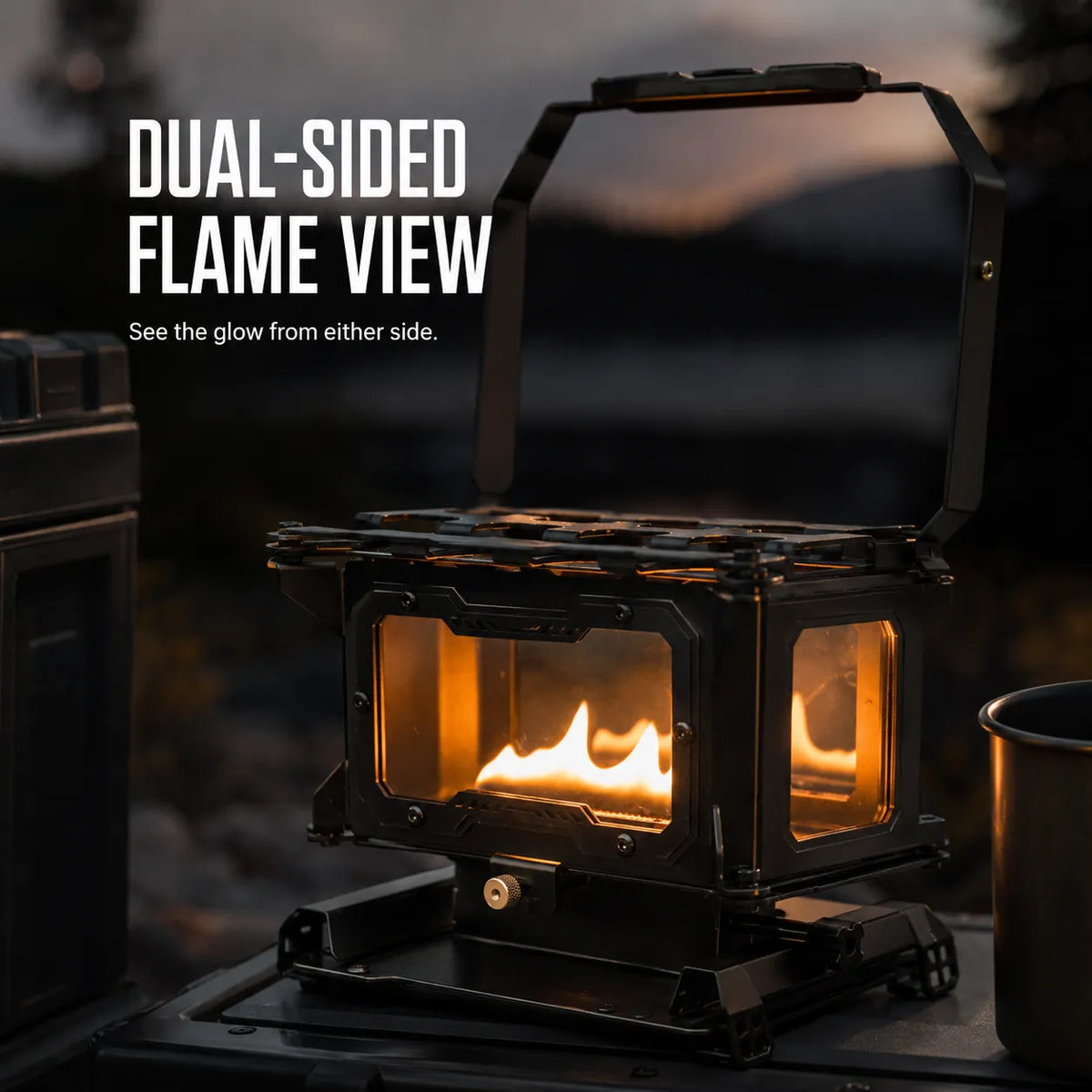 Domvire Portable Kerosene Camping Heater & Oil Lamp Stove – Flame View Outdoor Stove