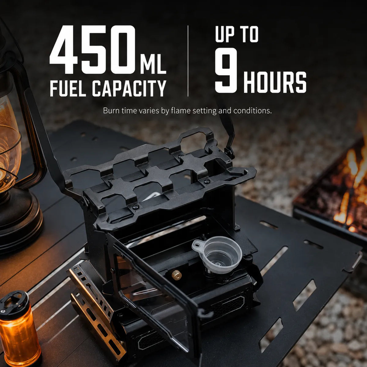 Domvire Portable Kerosene Camping Heater & Oil Lamp Stove – Flame View Outdoor Stove