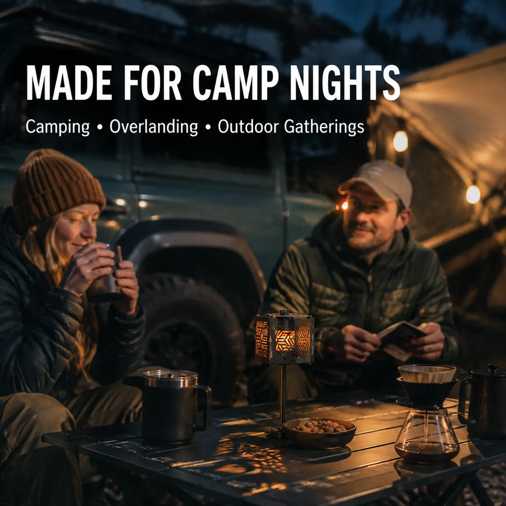 Wind-Powered Rotating Camping Lantern with 360° Shadow Projection