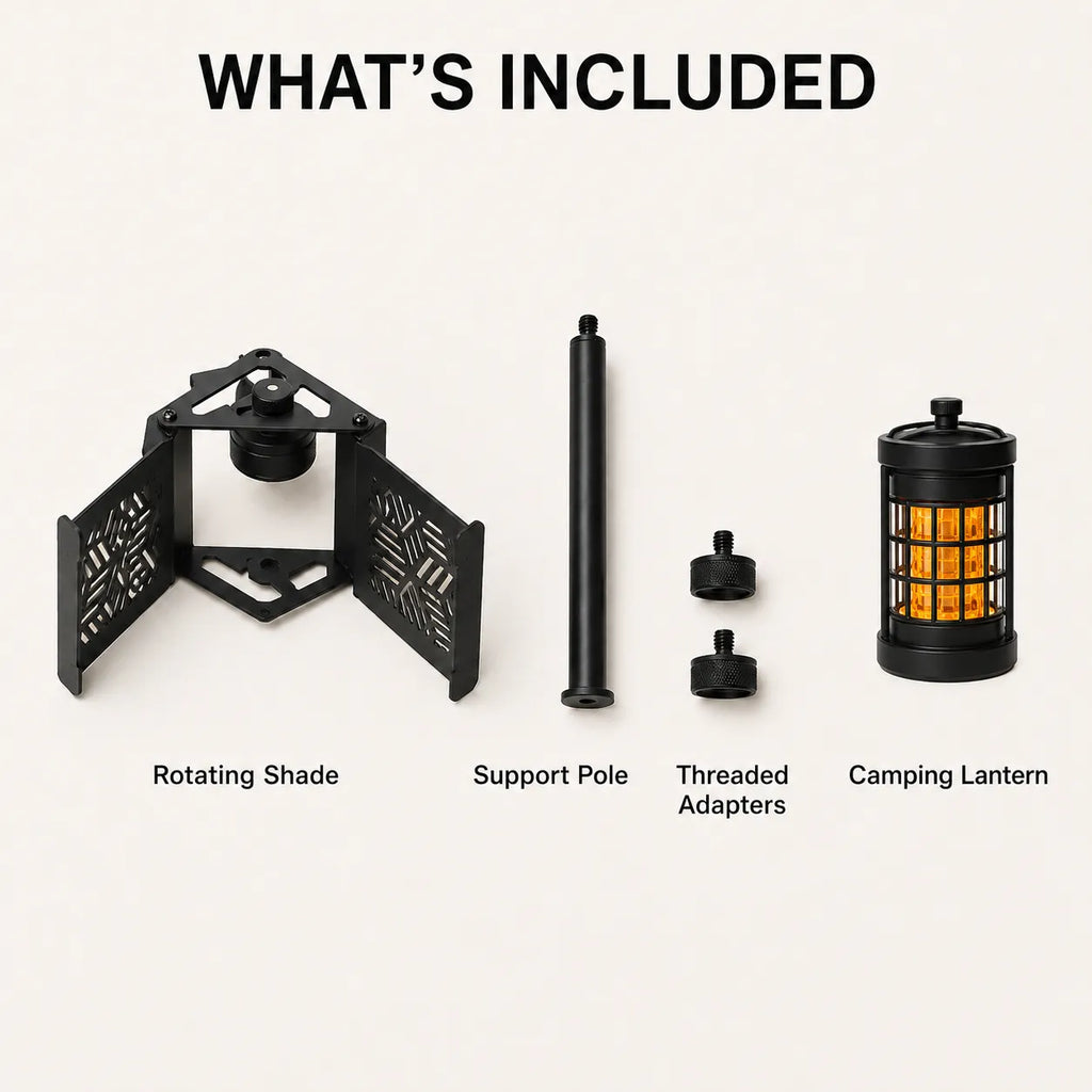 Wind-Powered Rotating Camping Lantern with 360° Shadow Projection