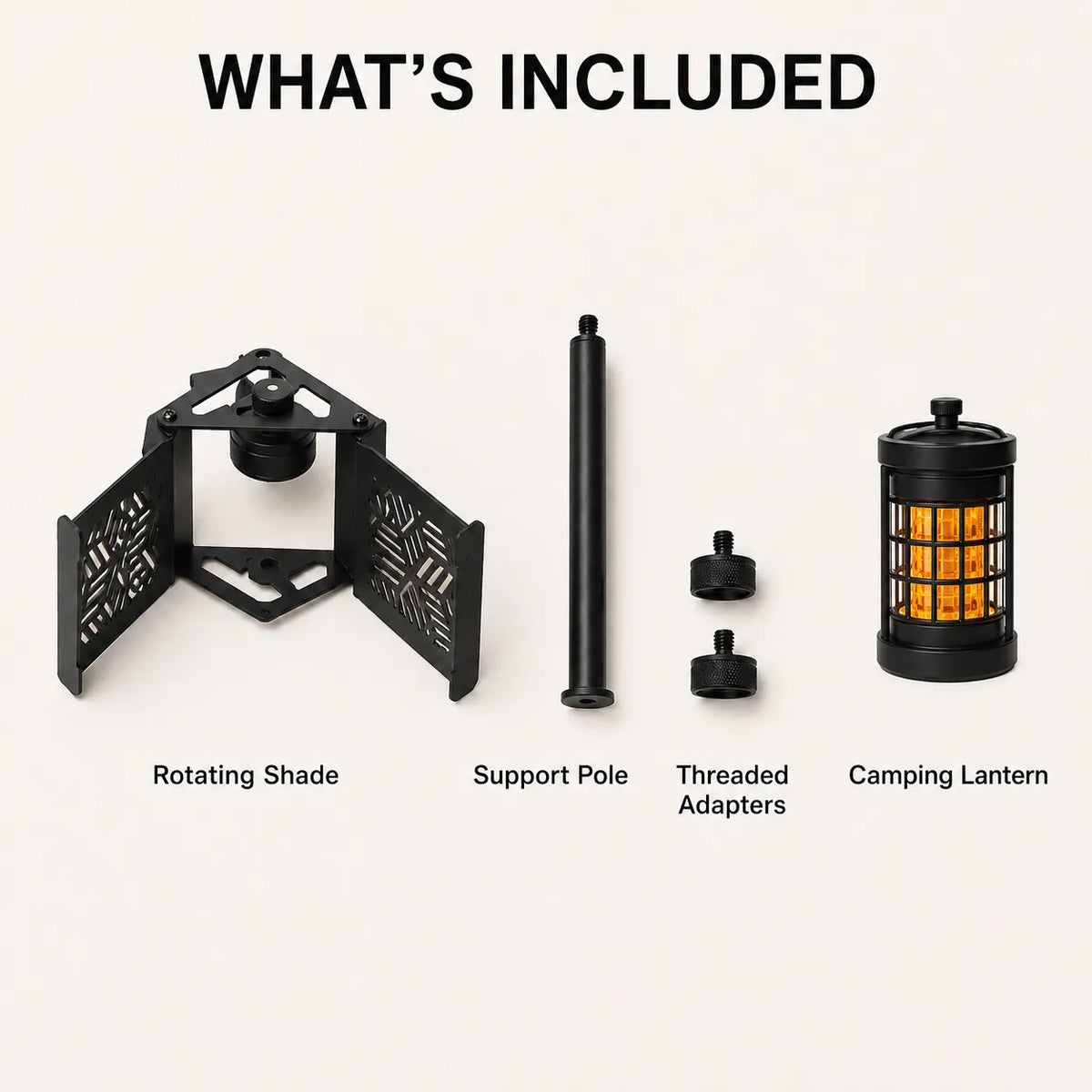 Wind-Powered Rotating Camping Lantern with 360° Shadow Projection