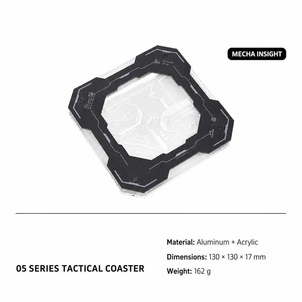 Tactical Camping Coaster – Heat-Resistant Aluminum & Acrylic Cup Mat for Overlanding